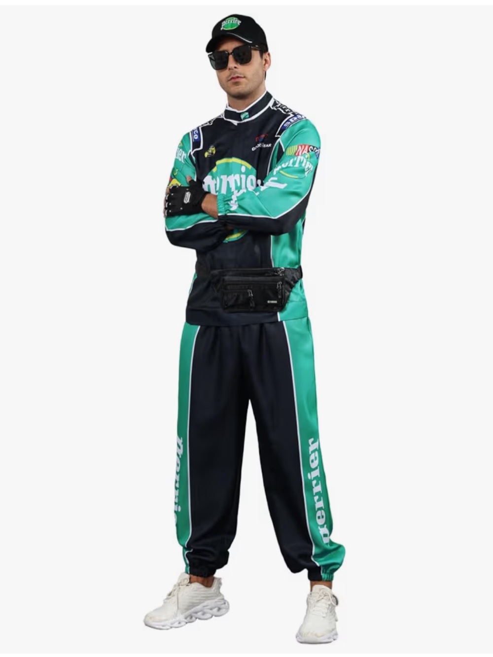 NWOT Race Car Pro NASCAR Costume Perrier Jean Girard Talladega Nights Tracksuit
